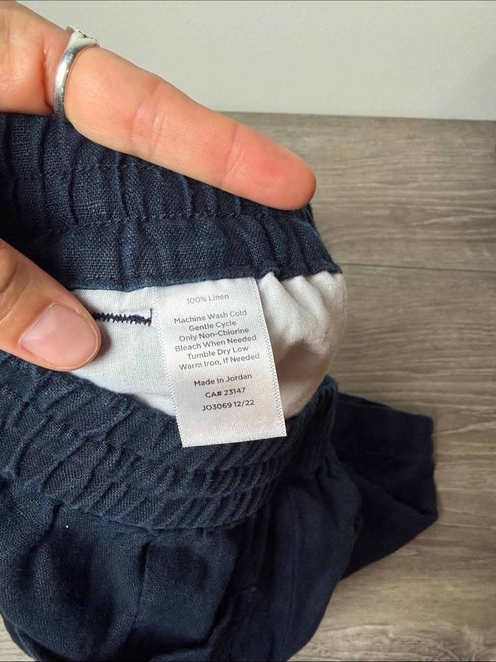 Talbots Dark Blue Linen Shorts MP - Picture 4 of 7